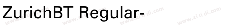 ZurichBT Regular字体转换